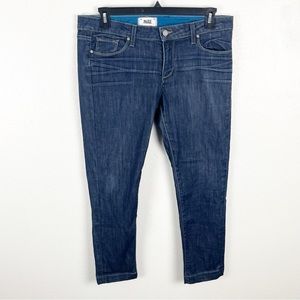 PAIGE Skyline Ankle Peg Dark Wash Jeans, Size 32
